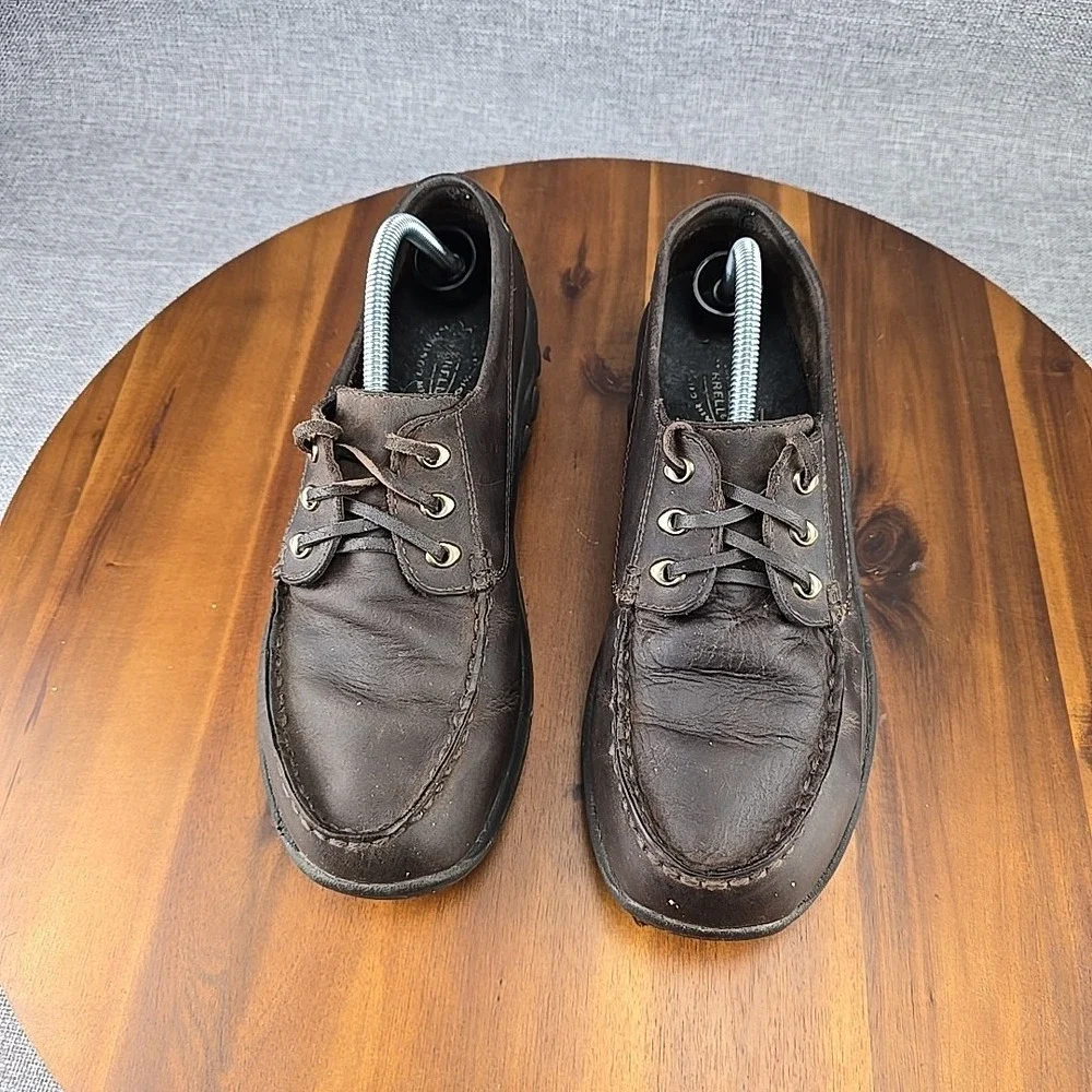 Merrell Jungle Sport Chocolate Brown Leather Boat Shoes Mens 9.5 Womens 11 99301